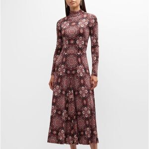 Cara Cara Floral Midi Dress - Red and White